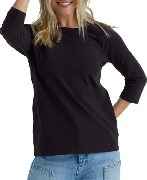 Hanes Women's Raglan Sleeve Stretch Cotton Crewneck Tee
