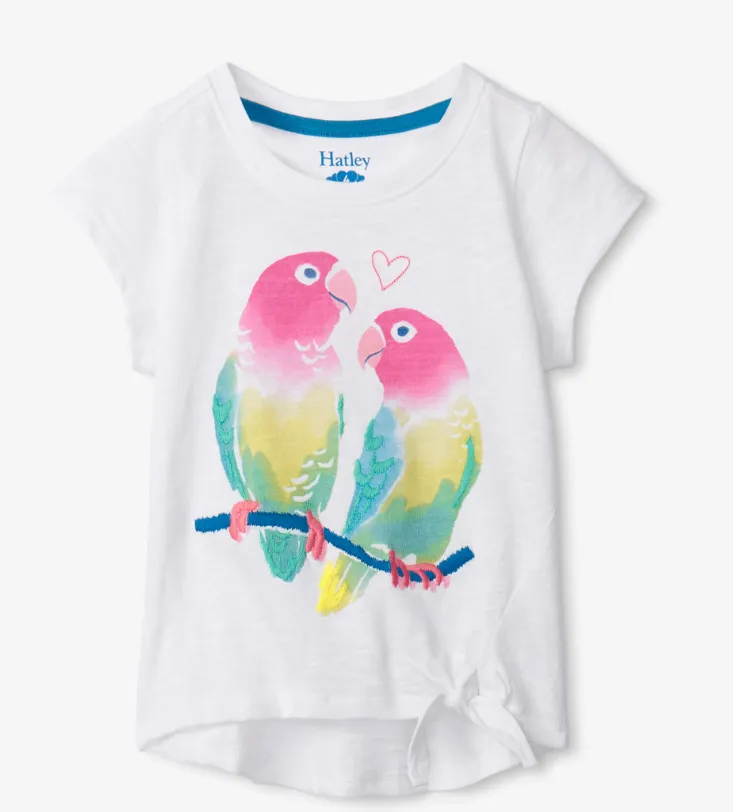 Hatley Kids Friendly Parrots Tie Front Tee