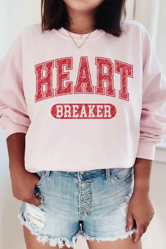 HEART BREAKER PLUS SIZE VALENTINES GRAPHIC SWEATSHIRT
