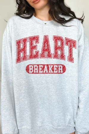 HEART BREAKER PLUS SIZE VALENTINES GRAPHIC SWEATSHIRT