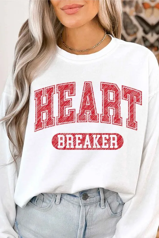 HEART BREAKER PLUS SIZE VALENTINES GRAPHIC SWEATSHIRT