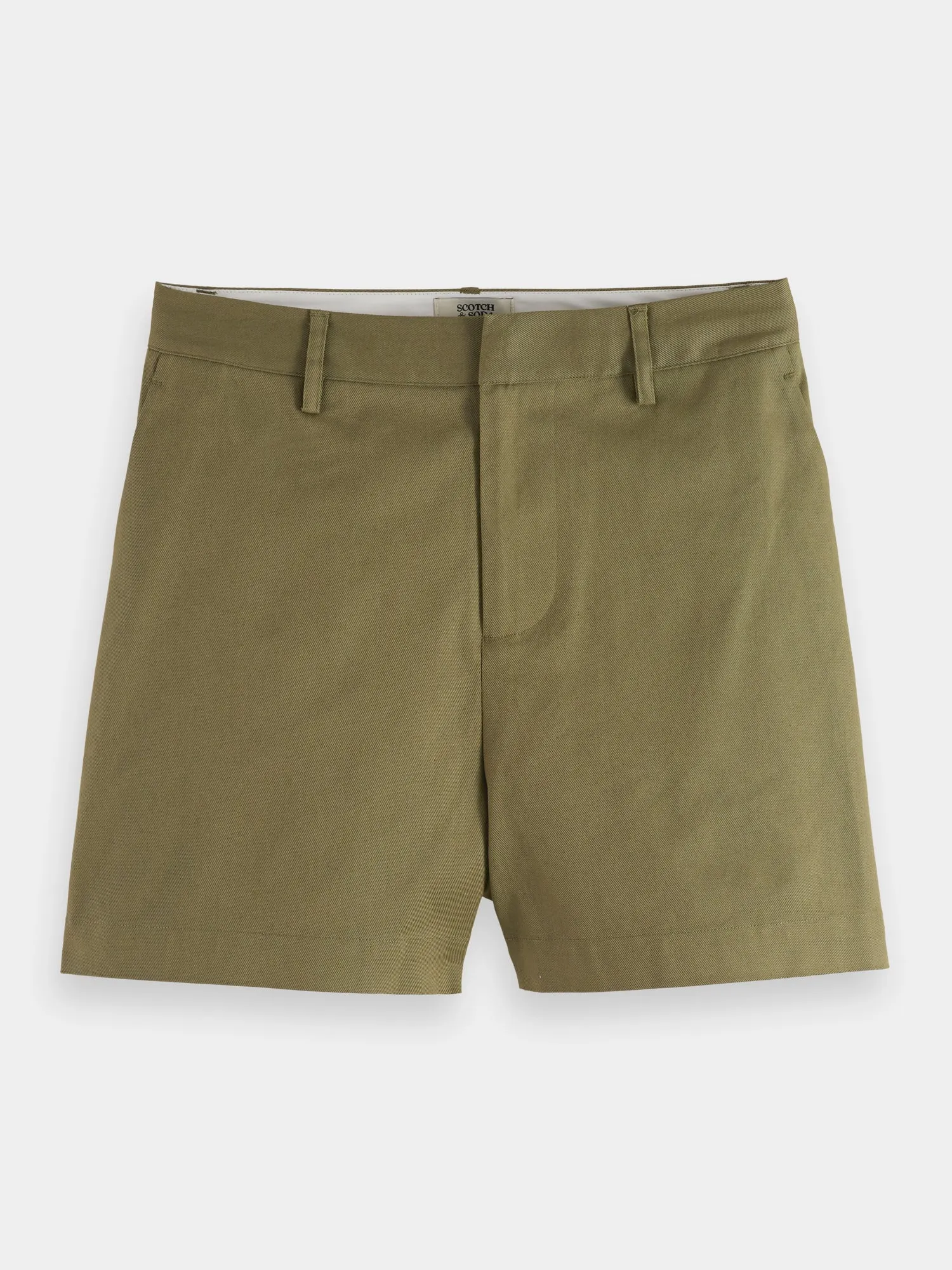High-rise chino shorts