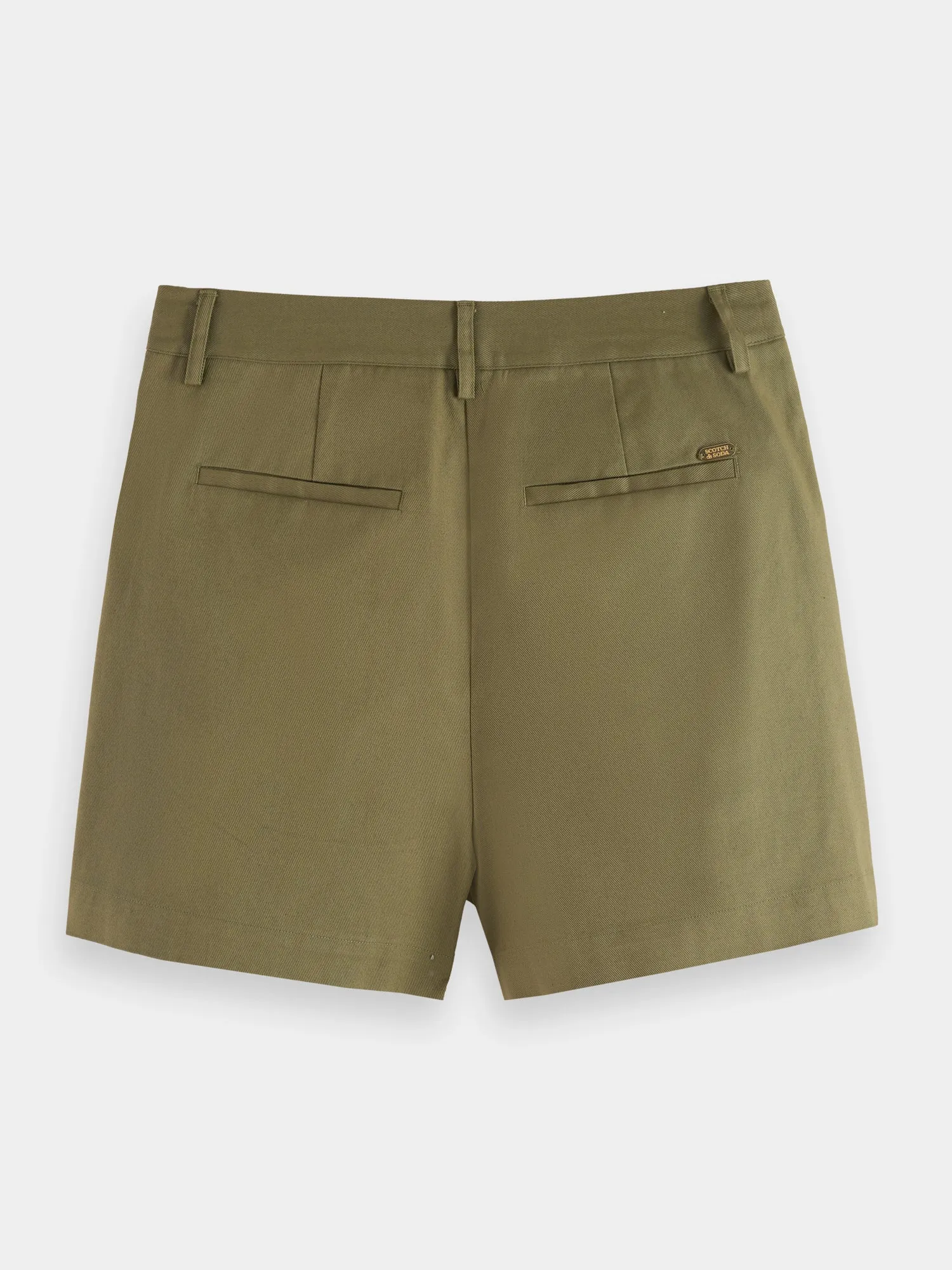 High-rise chino shorts