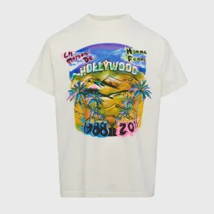 Homme   Femme "Hollywood" Cream Graphic Tee(HFSS202267-3)