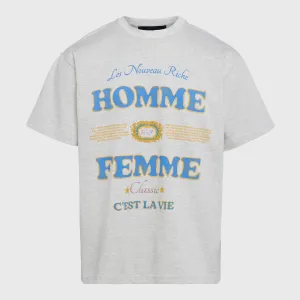 Homme   Femme "Nouveau Riche" Heather Grey Tee