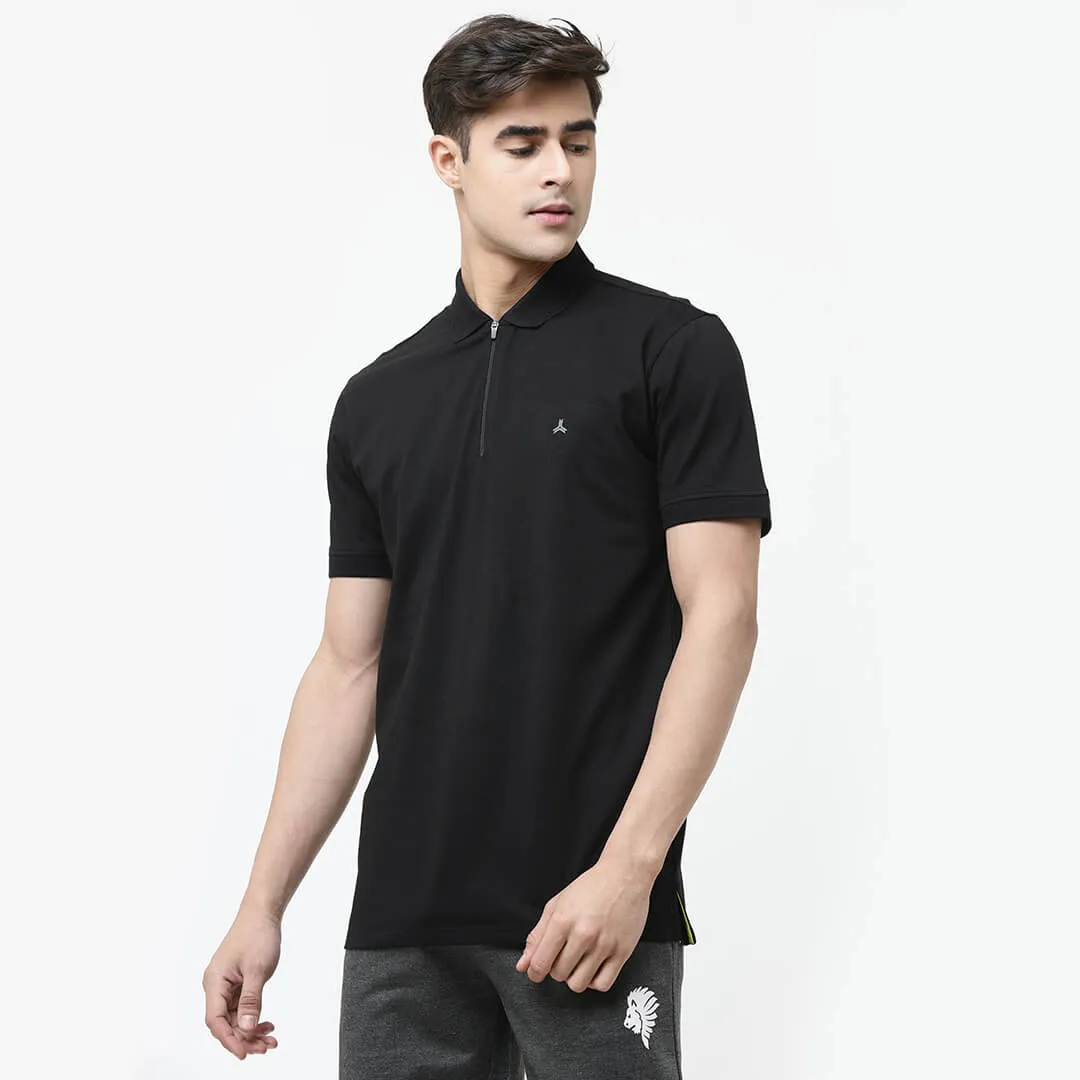 Infinia Men Zipper Polo Tshirt