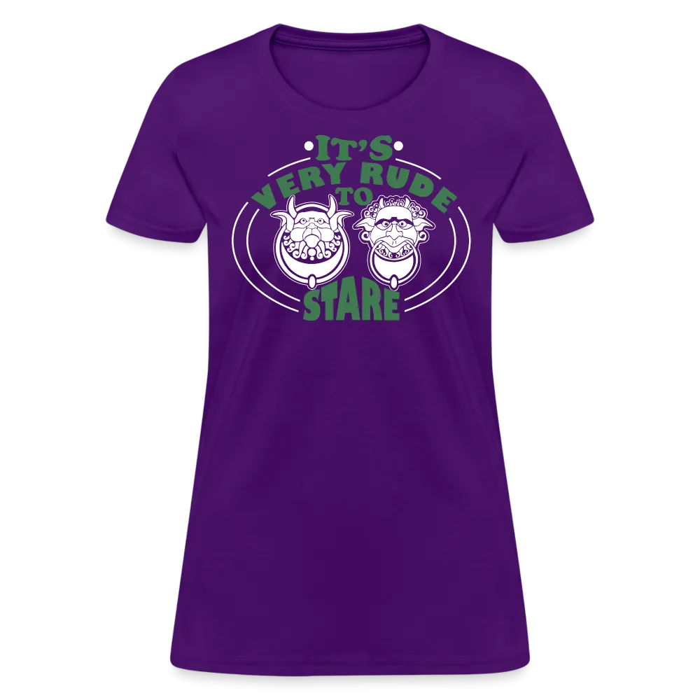 It's Very Rude To Stare Women's T-Shirt (Knockers)