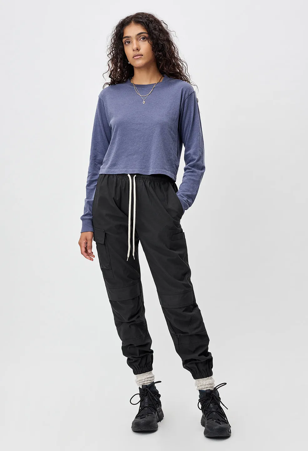 Jersey LS Cropped Tee / Cove