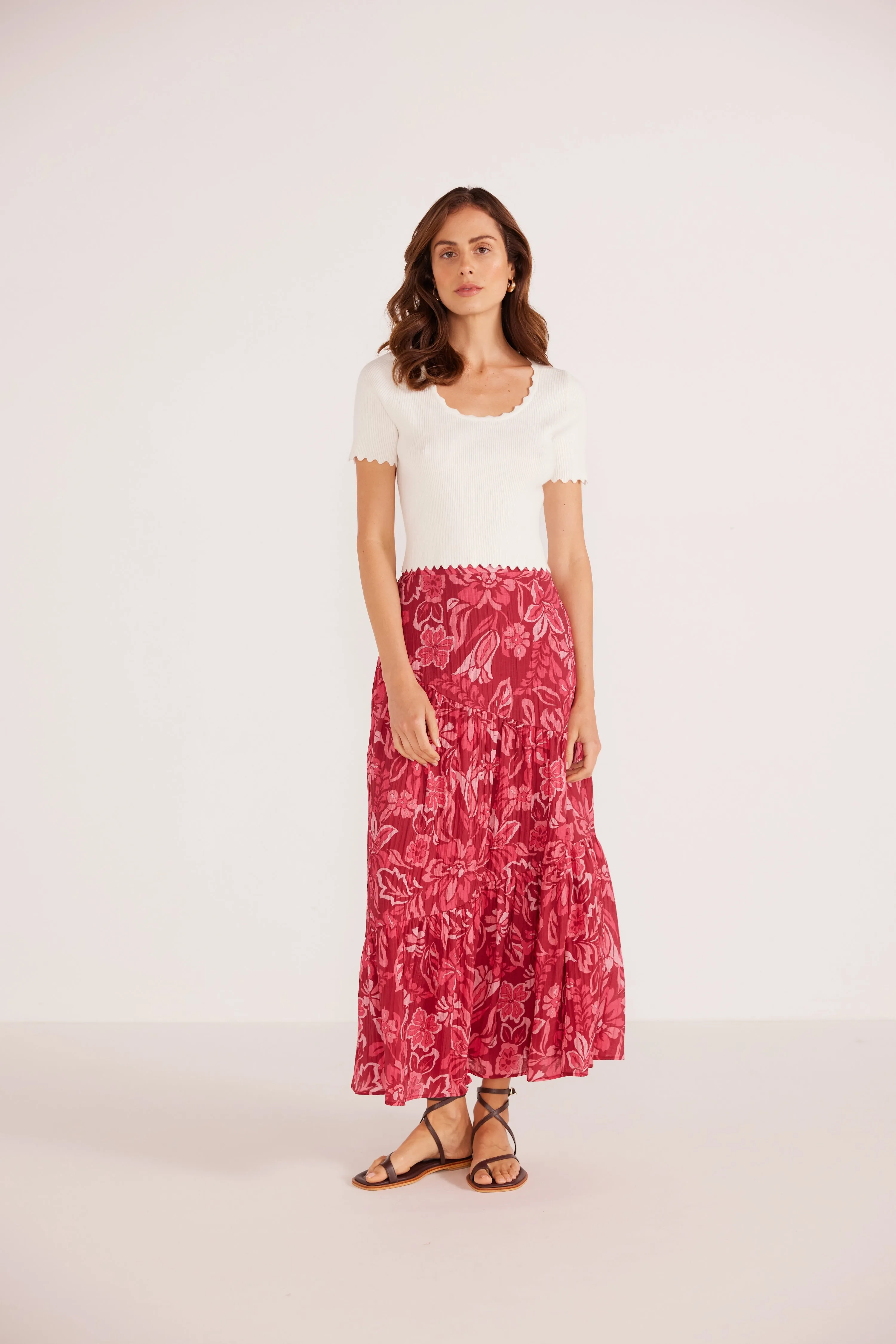 Laura Scallop Knit Tee