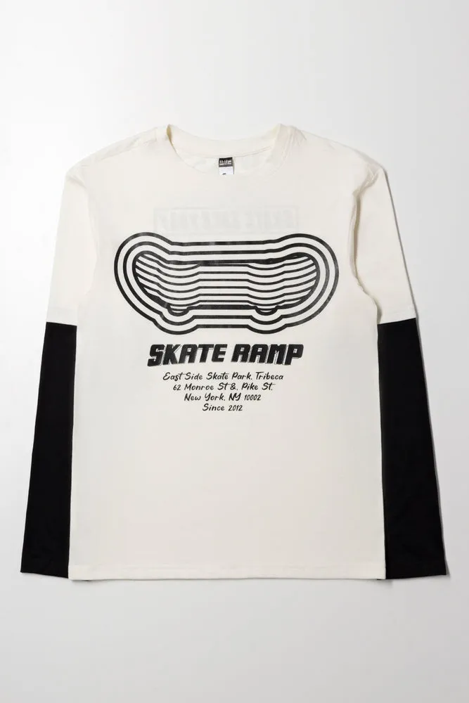 Long  Sleeve T-Shirt Cream
