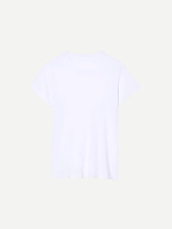 Mariela Crewneck Tee in White