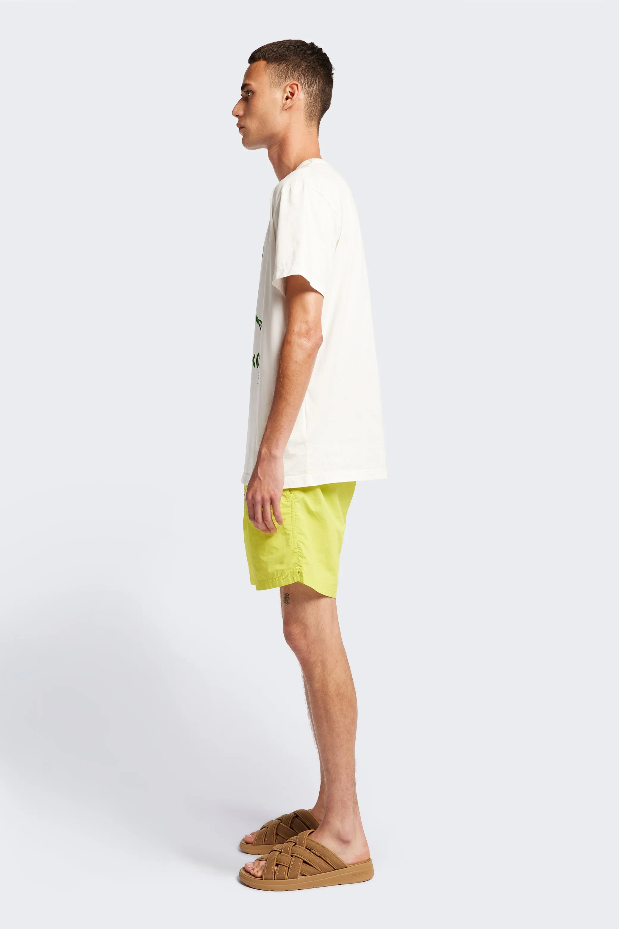 Mens Bacino Print Tee White/Green