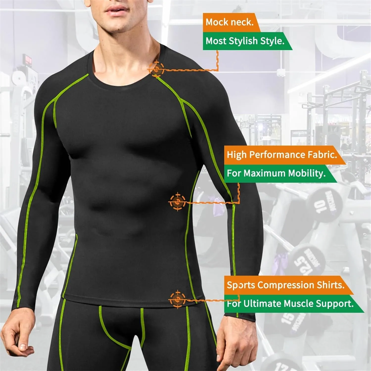 Men's Bodybuilding T - Shirt Slim Quick Dry Compression Shirt Short Sleeve Running Baselayer Top