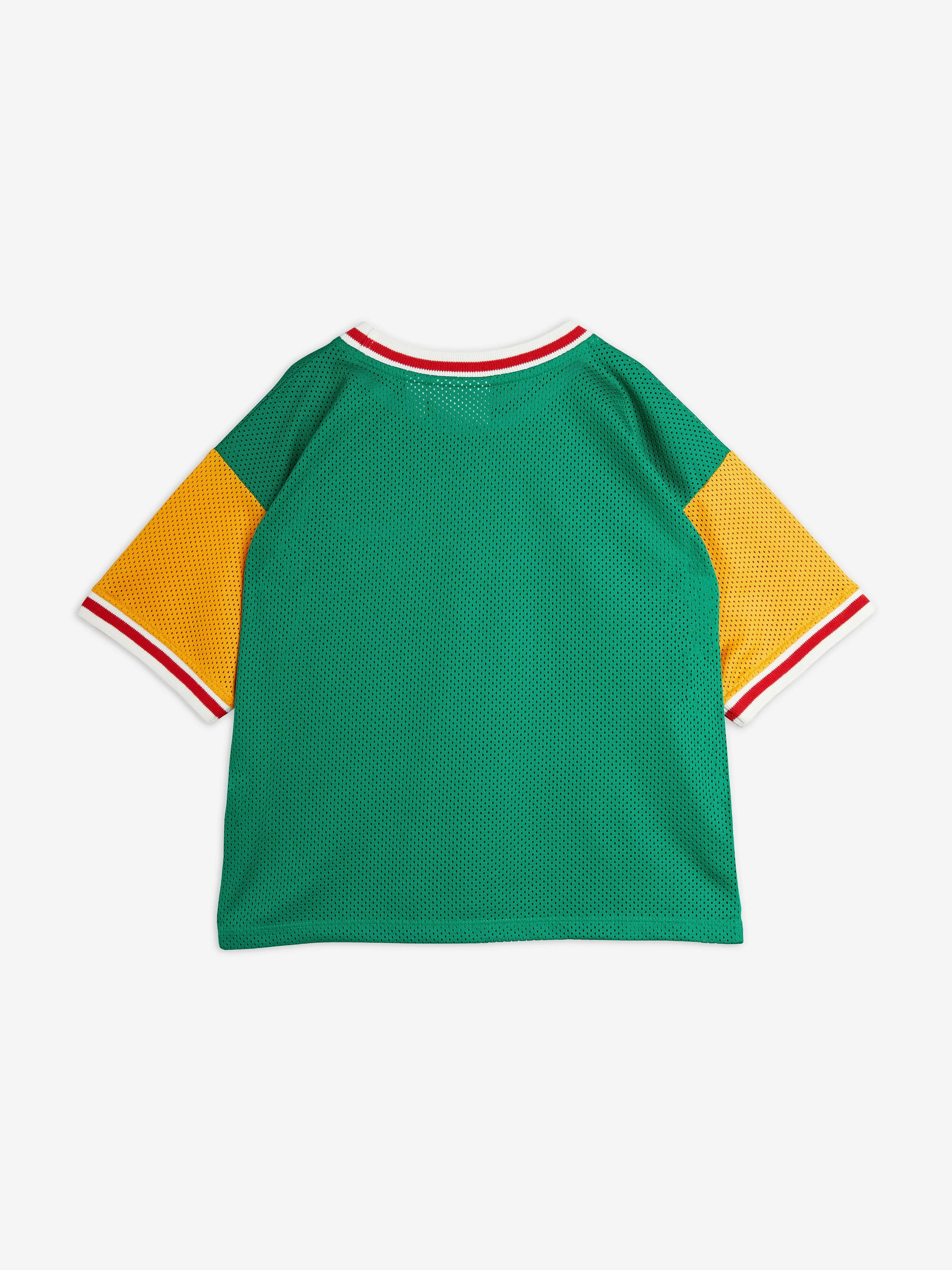 Mini Rodini Boys Basket Mesh T-Shirt in Green