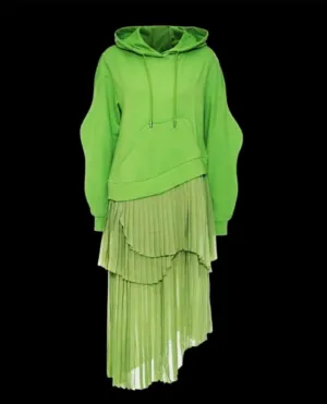Miss Sweet Pea -Women's Hooded Shirt Dress