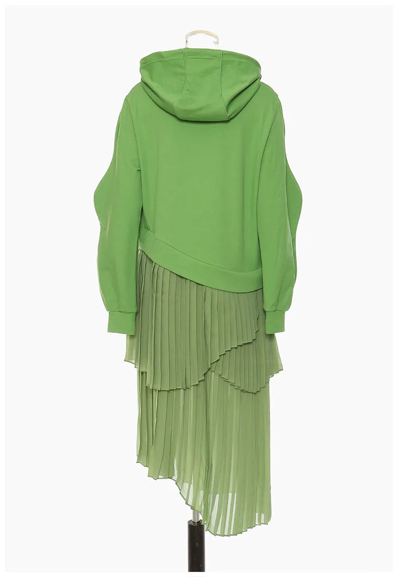 Miss Sweet Pea -Women's Hooded Shirt Dress