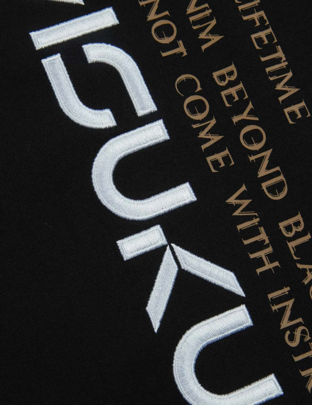 Multi Logo and Slogan Embroideries T-Shirt
