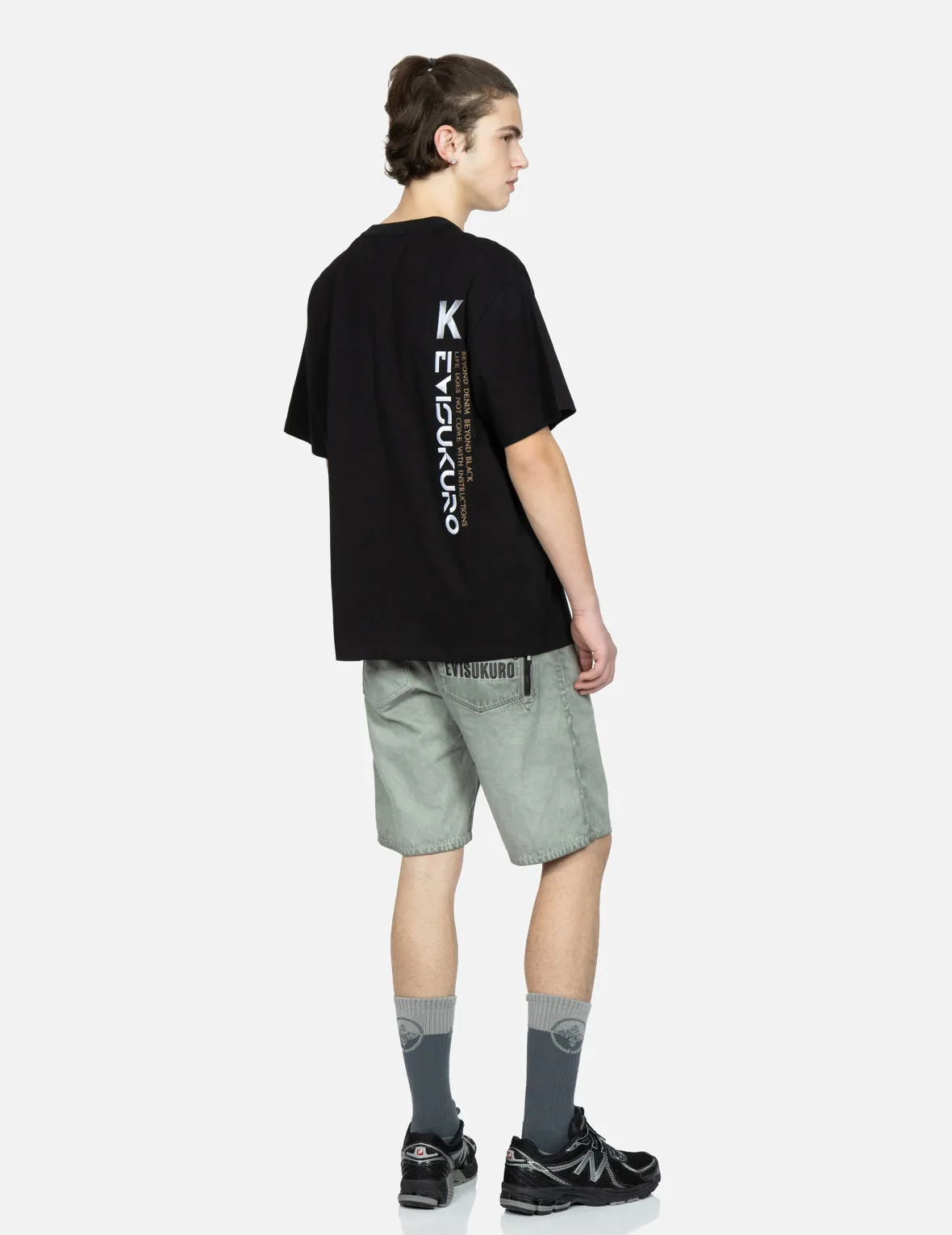 Multi Logo and Slogan Embroideries T-Shirt