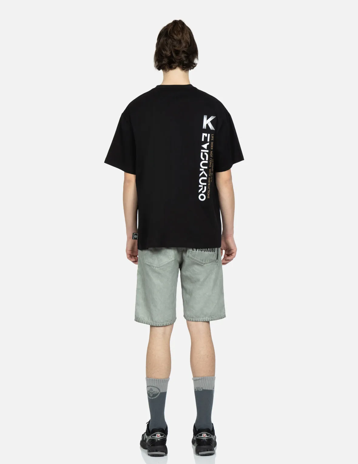 Multi Logo and Slogan Embroideries T-Shirt