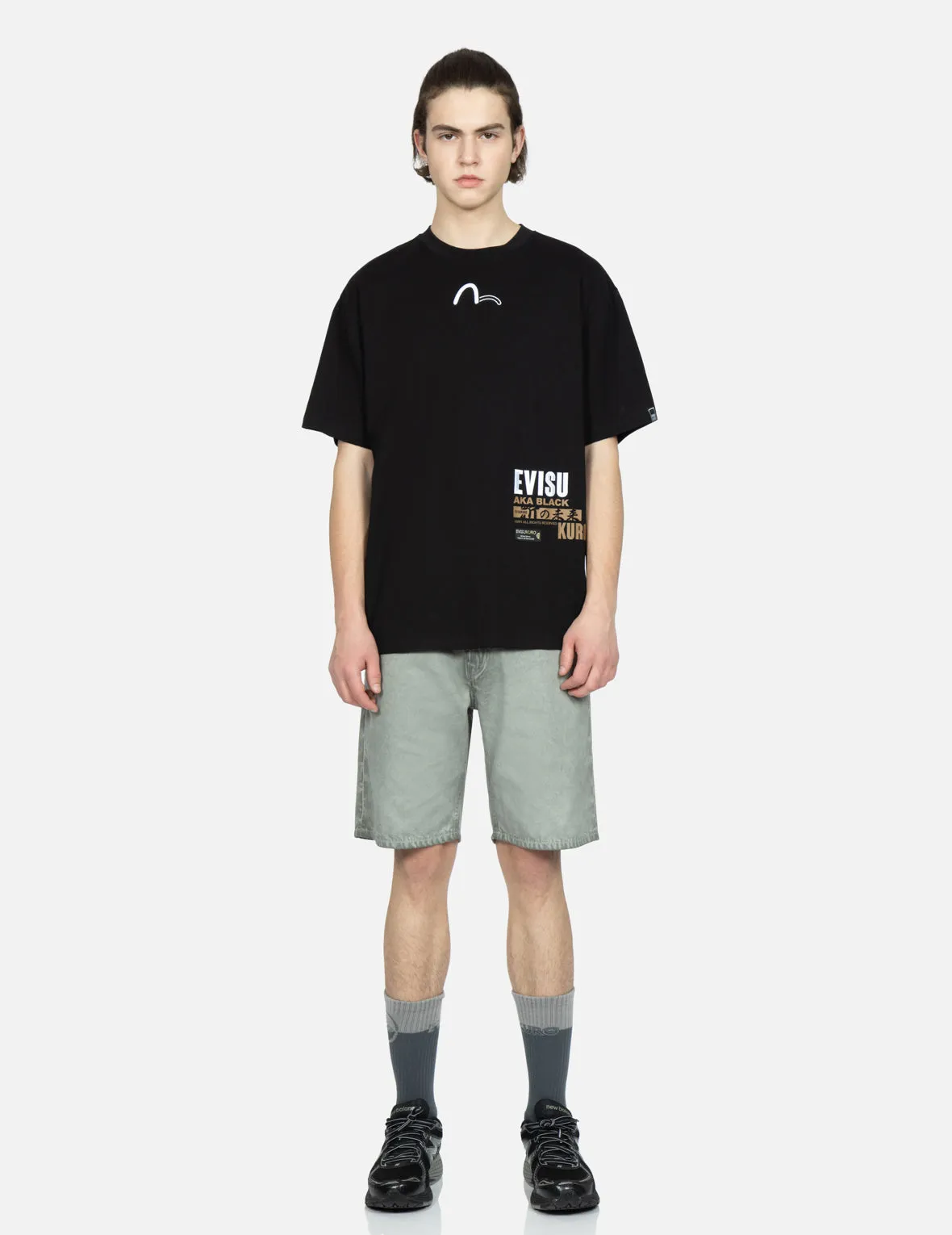 Multi Logo and Slogan Embroideries T-Shirt