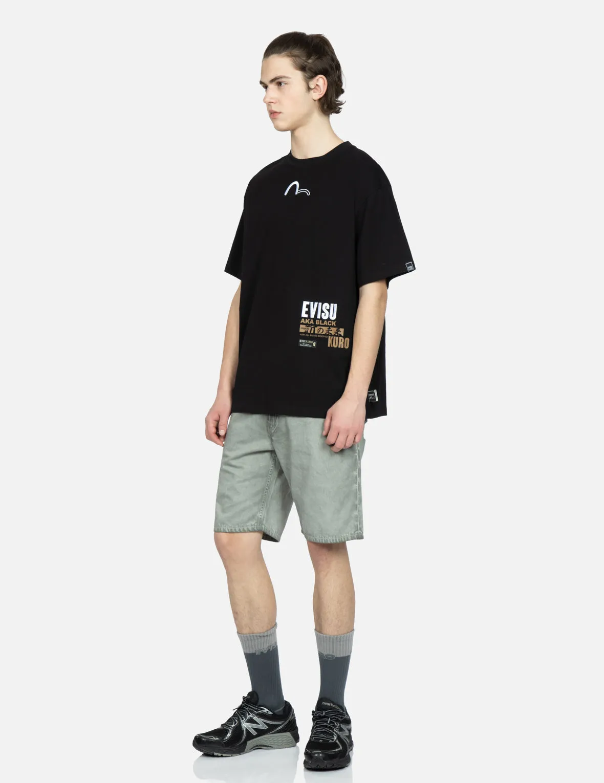 Multi Logo and Slogan Embroideries T-Shirt