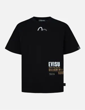 Multi Logo and Slogan Embroideries T-Shirt