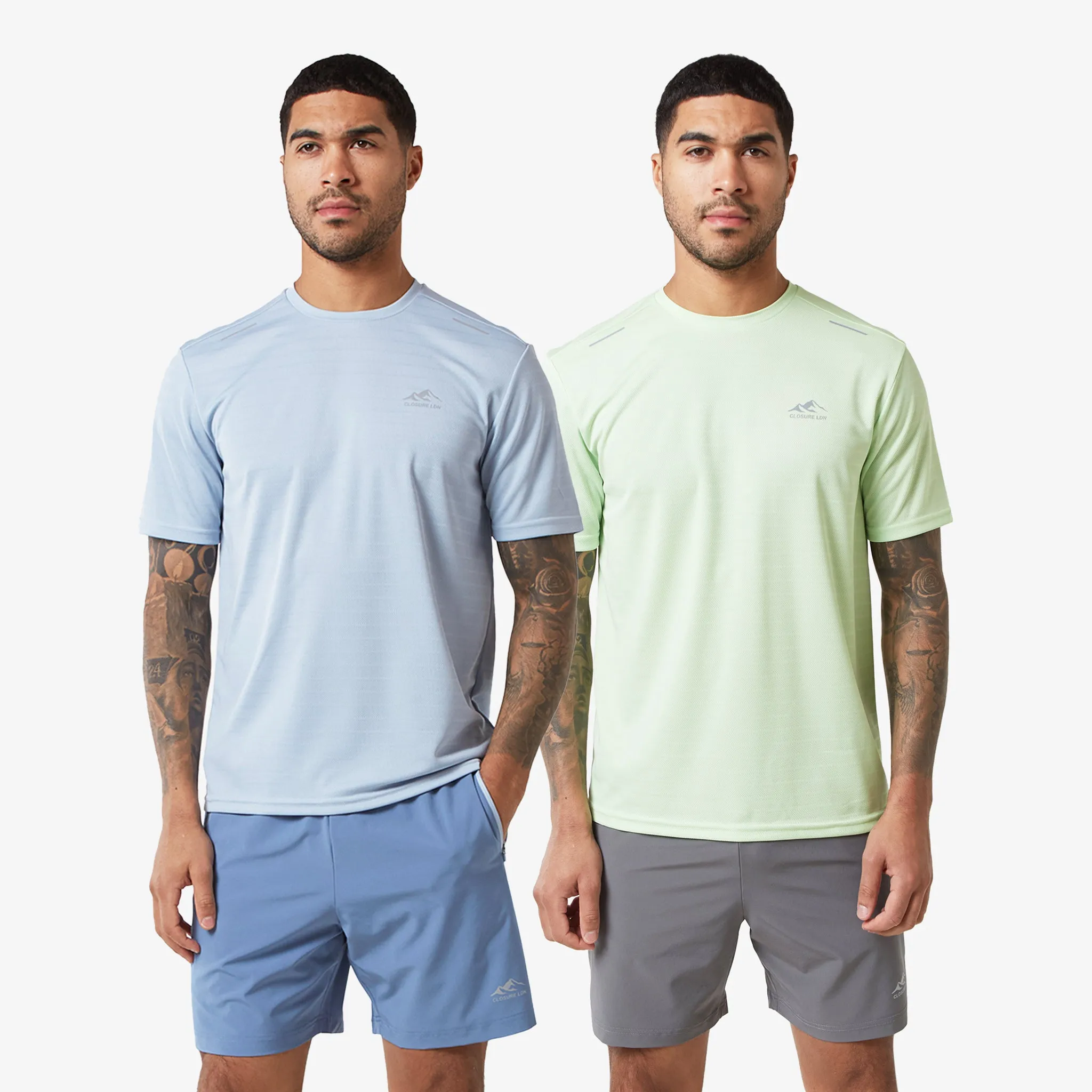 Multipack Training Twinset | Dusty Blue Lime