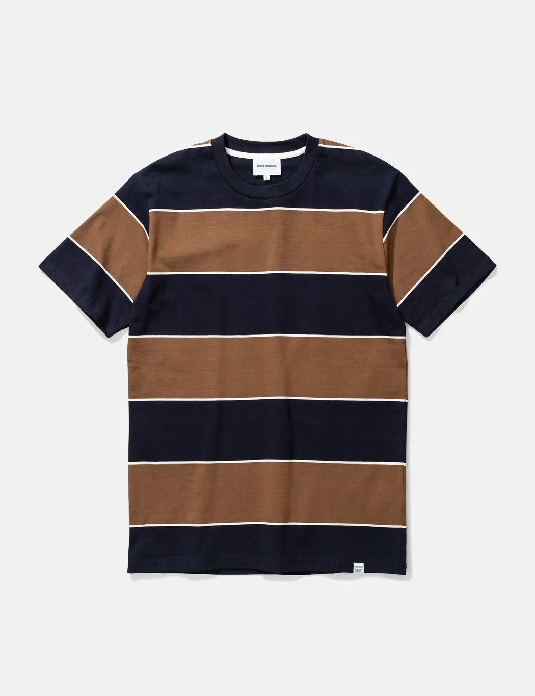 Norse Projects Johannes 3 Stripe T-Shirt - Russet