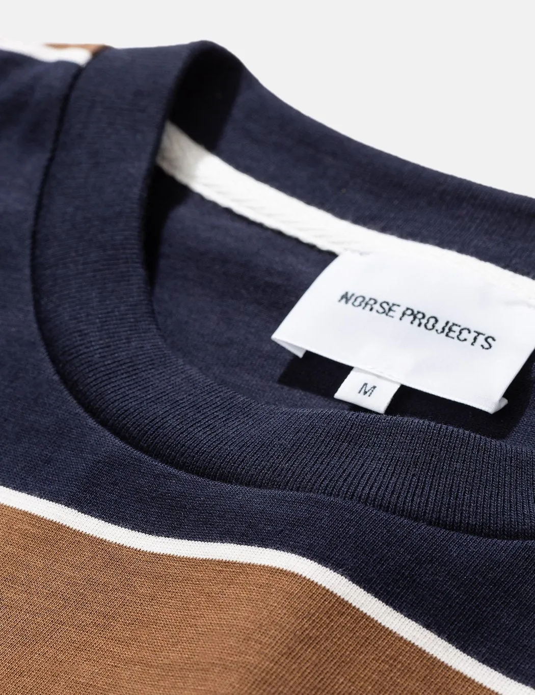 Norse Projects Johannes 3 Stripe T-Shirt - Russet