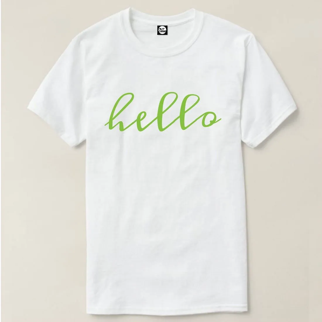 Nutcase Designer Round Neck Men's T-Shirt Wrinkle-Free Poly Cotton Tees - Hello