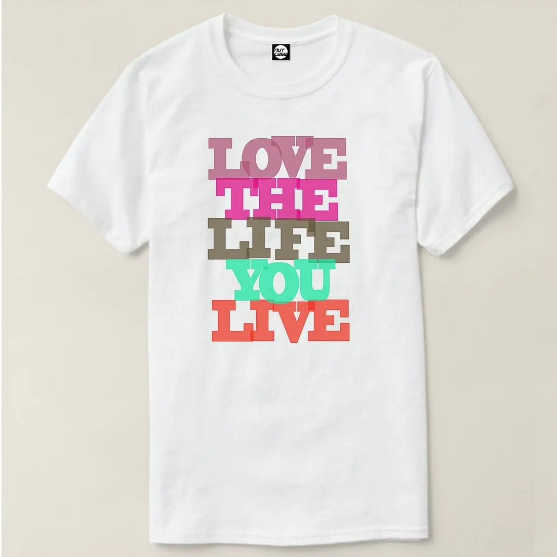 Nutcase Designer Round Neck Men's T-Shirt Wrinkle-Free Poly Cotton Tees - Love The Life