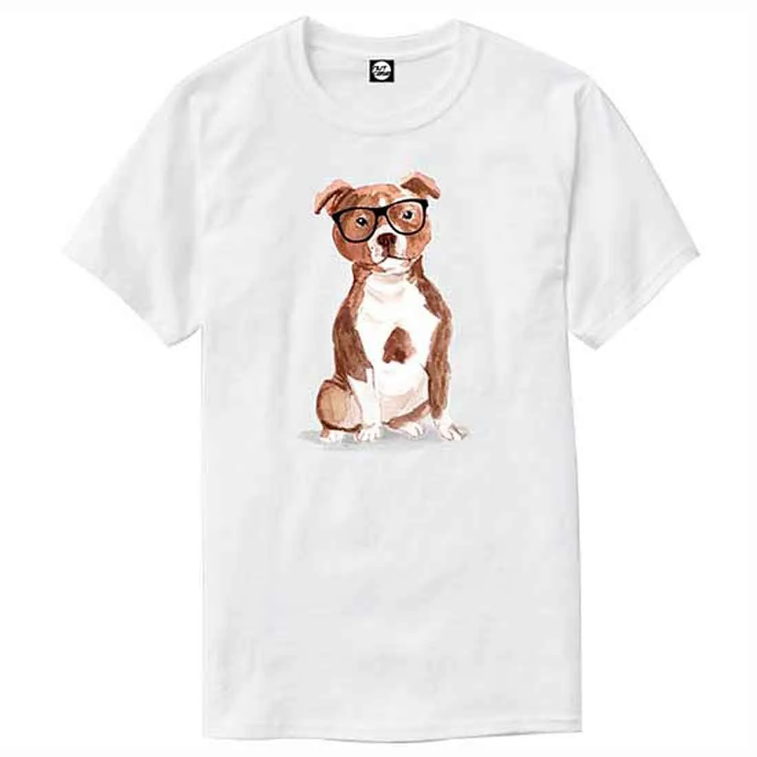 Nutcase Designer Round Neck Men's T-Shirt Wrinkle-Free Poly Cotton Tees - Smart Hip Dog