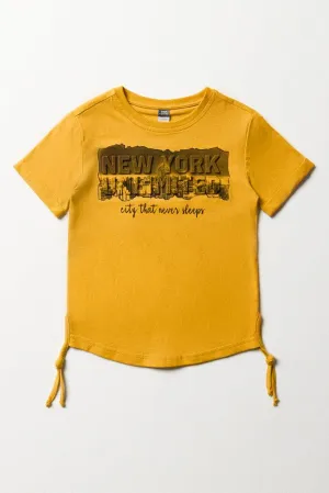 Nyc Tuxedo Short Sleeve T-Shirt Yellow