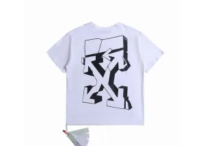 Off-White - Printed 'Graffiti 3D' White T-Shirt