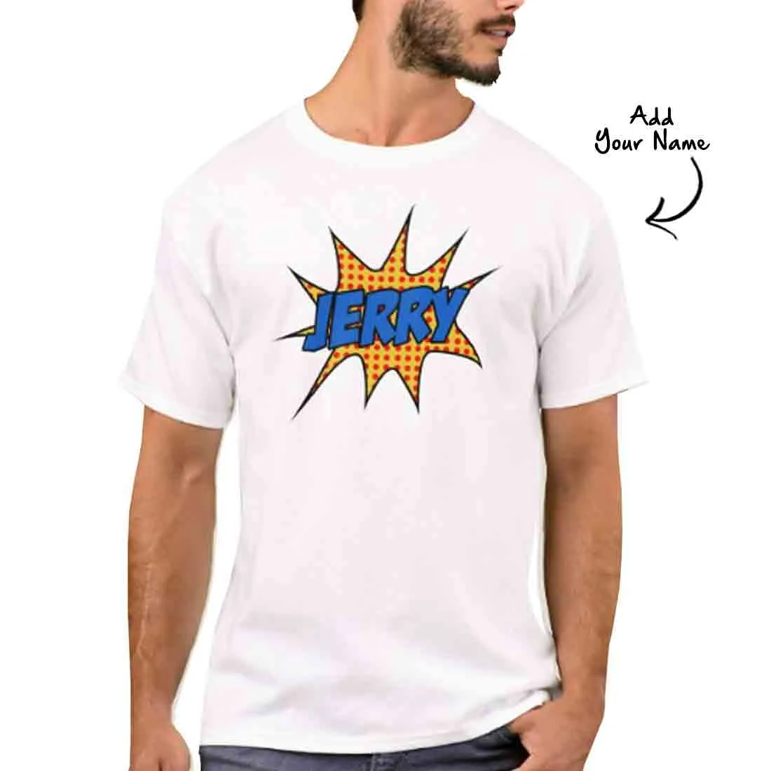 Personalized   Men's T-Shirt Poly Cotton Tees  - Pop Art