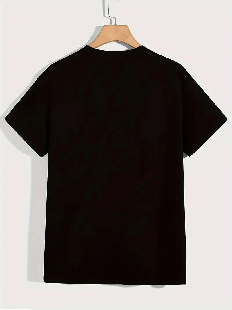 Personalized pattern   text customized chest printed men's T-shirt