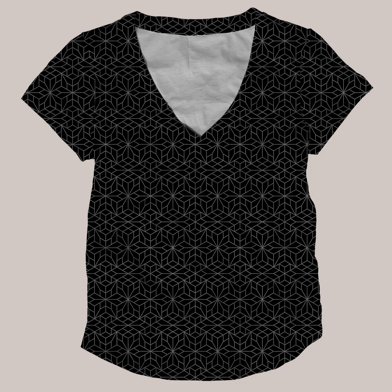 Psychedelic V-Neck Shirt (UV/RGB, Eco-Friendly, Womens) | CRYSTALLIZE