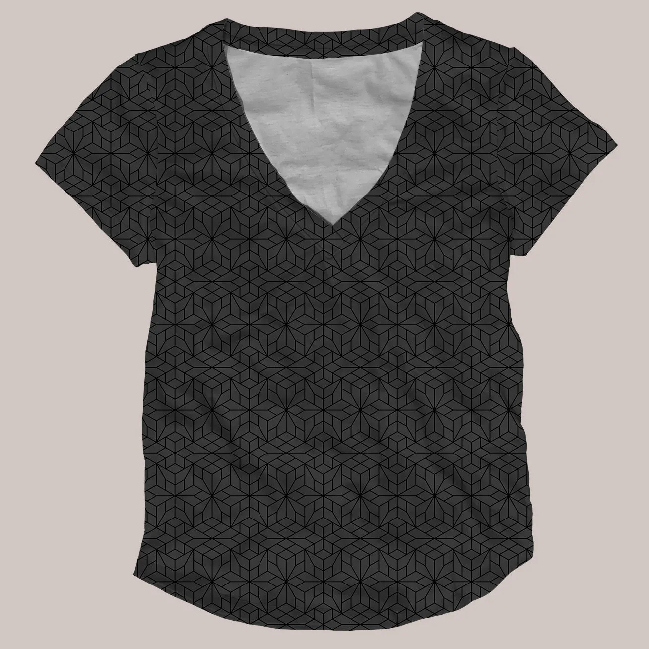 Psychedelic V-Neck Shirt (UV/RGB, Eco-Friendly, Womens) | CRYSTALLIZE