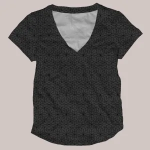 Psychedelic V-Neck Shirt (UV/RGB, Eco-Friendly, Womens) | CRYSTALLIZE