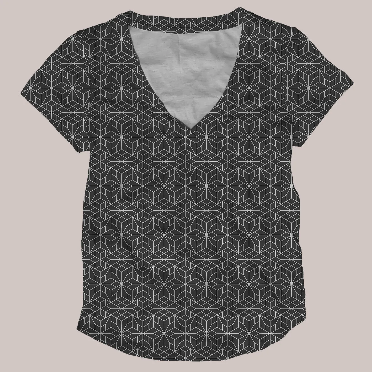 Psychedelic V-Neck Shirt (UV/RGB, Eco-Friendly, Womens) | CRYSTALLIZE