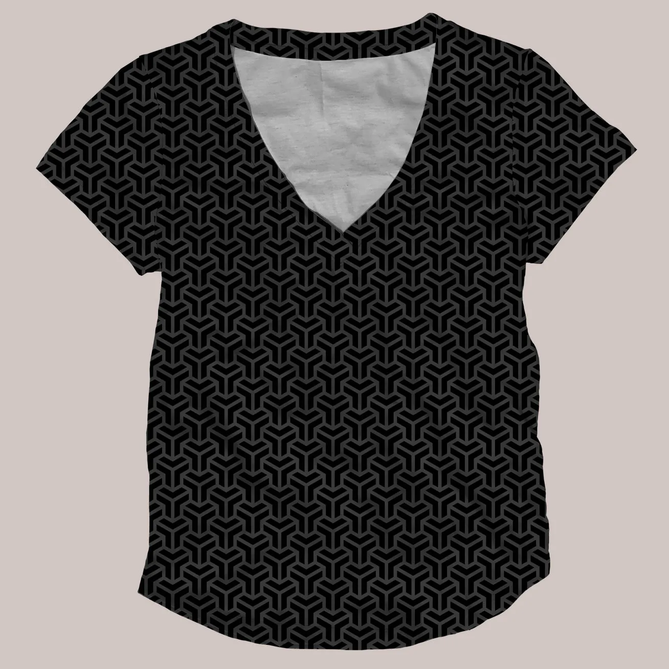 Psychedelic V-Neck Shirt (UV/RGB, Eco-Friendly, Womens) | INTERLACE