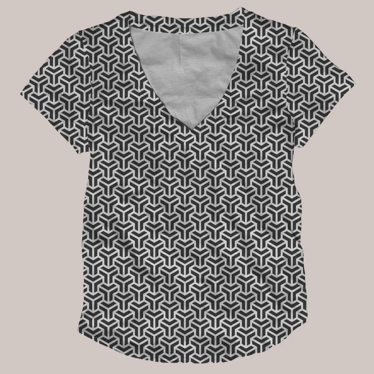 Psychedelic V-Neck Shirt (UV/RGB, Eco-Friendly, Womens) | INTERLACE