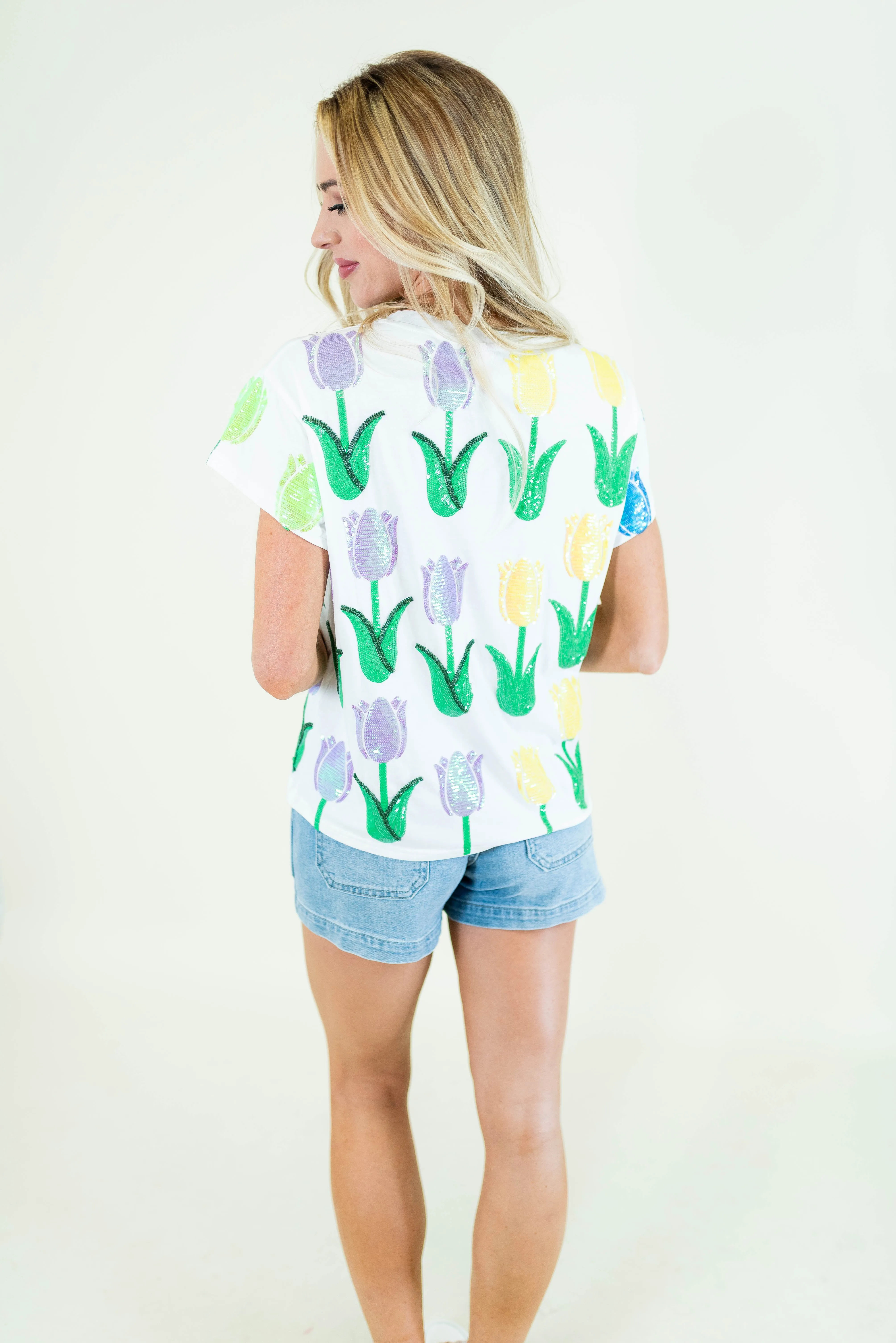 Queen Of Sparkles: Multi Tulip Tee