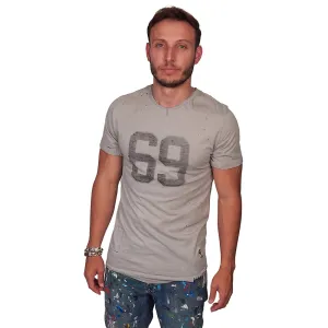 RELIGION - "69" SS Crew T-Shirt in Vintage Grey