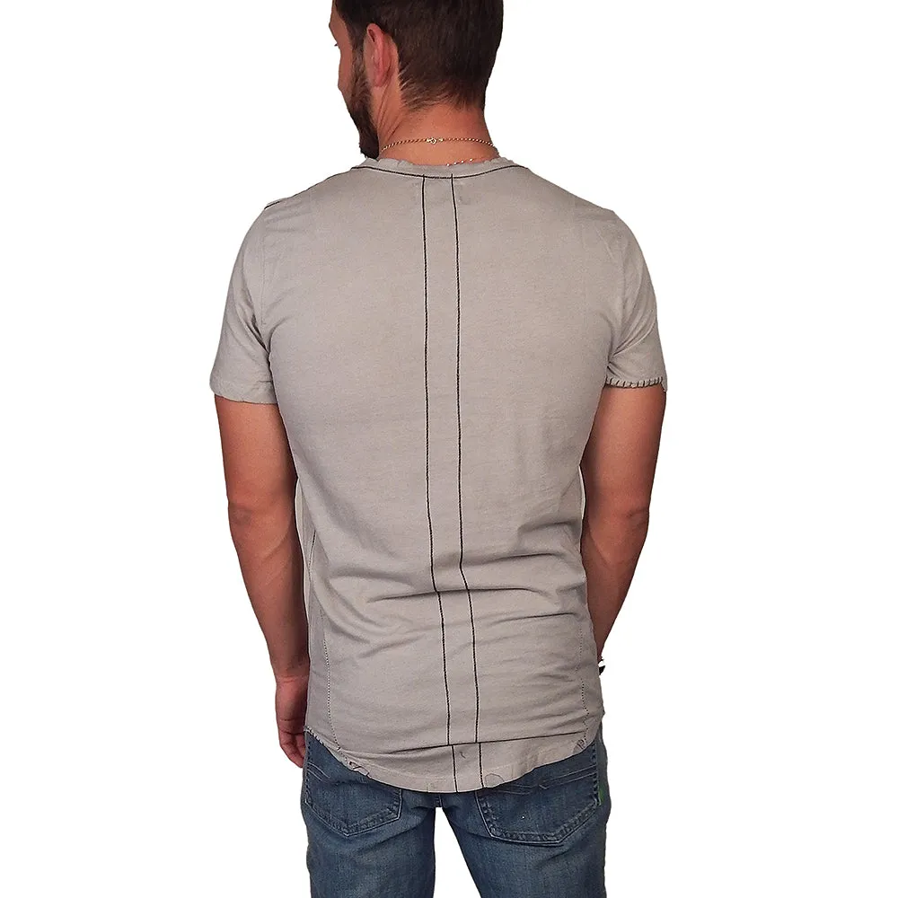 RELIGION - "69" SS Crew T-Shirt in Vintage Grey