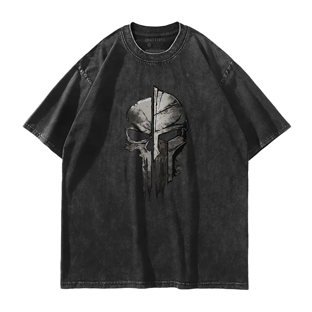Skeleton Spartan Washed T-Shirt