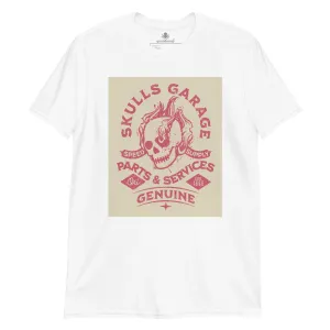 Skulls Garage Parts & Services | Unisex Soft Style T-Shirt