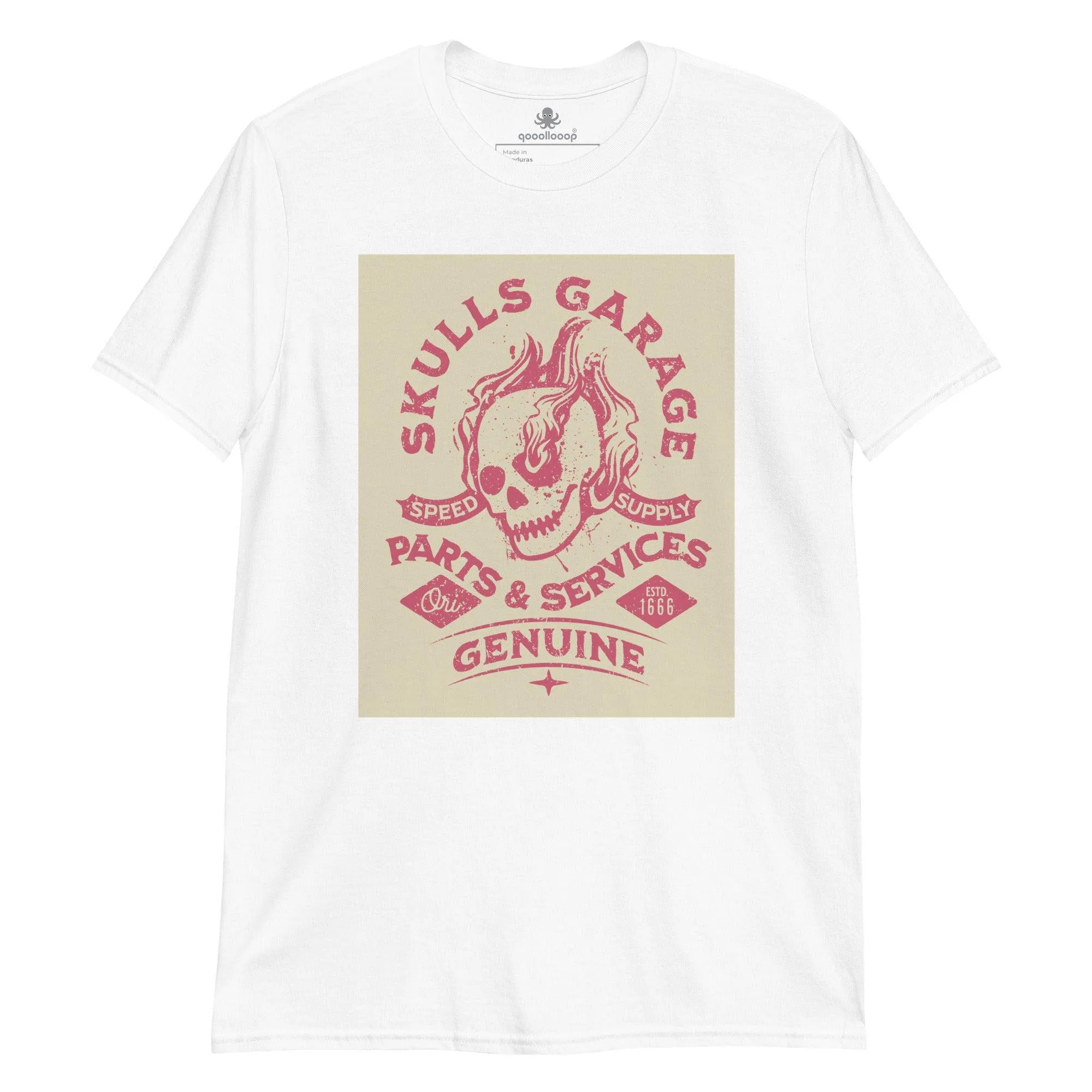 Skulls Garage Parts & Services | Unisex Soft Style T-Shirt