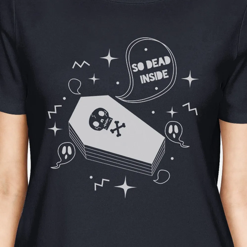 So Dead Inside Coffin Womens Navy Shirt