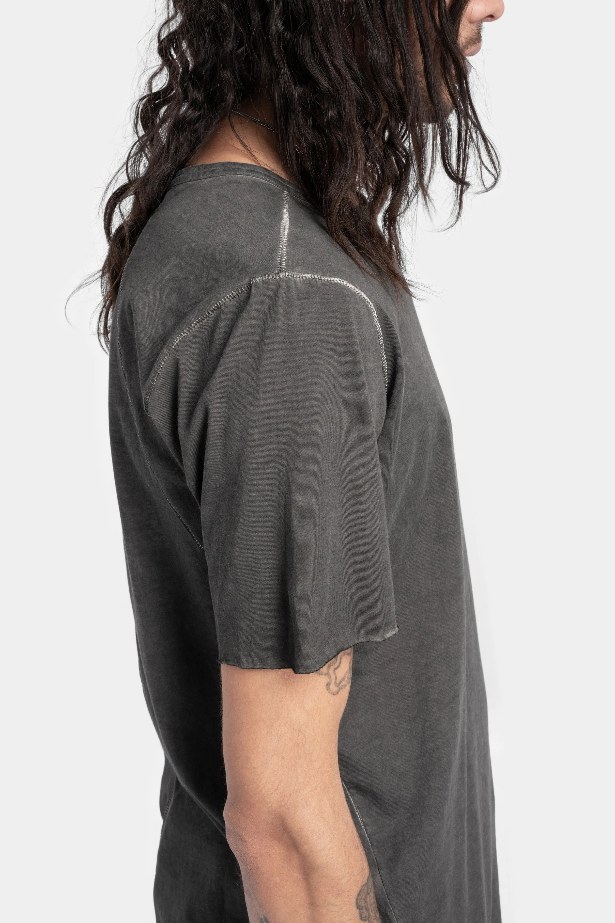 Staple spine detail t-shirt, Grey